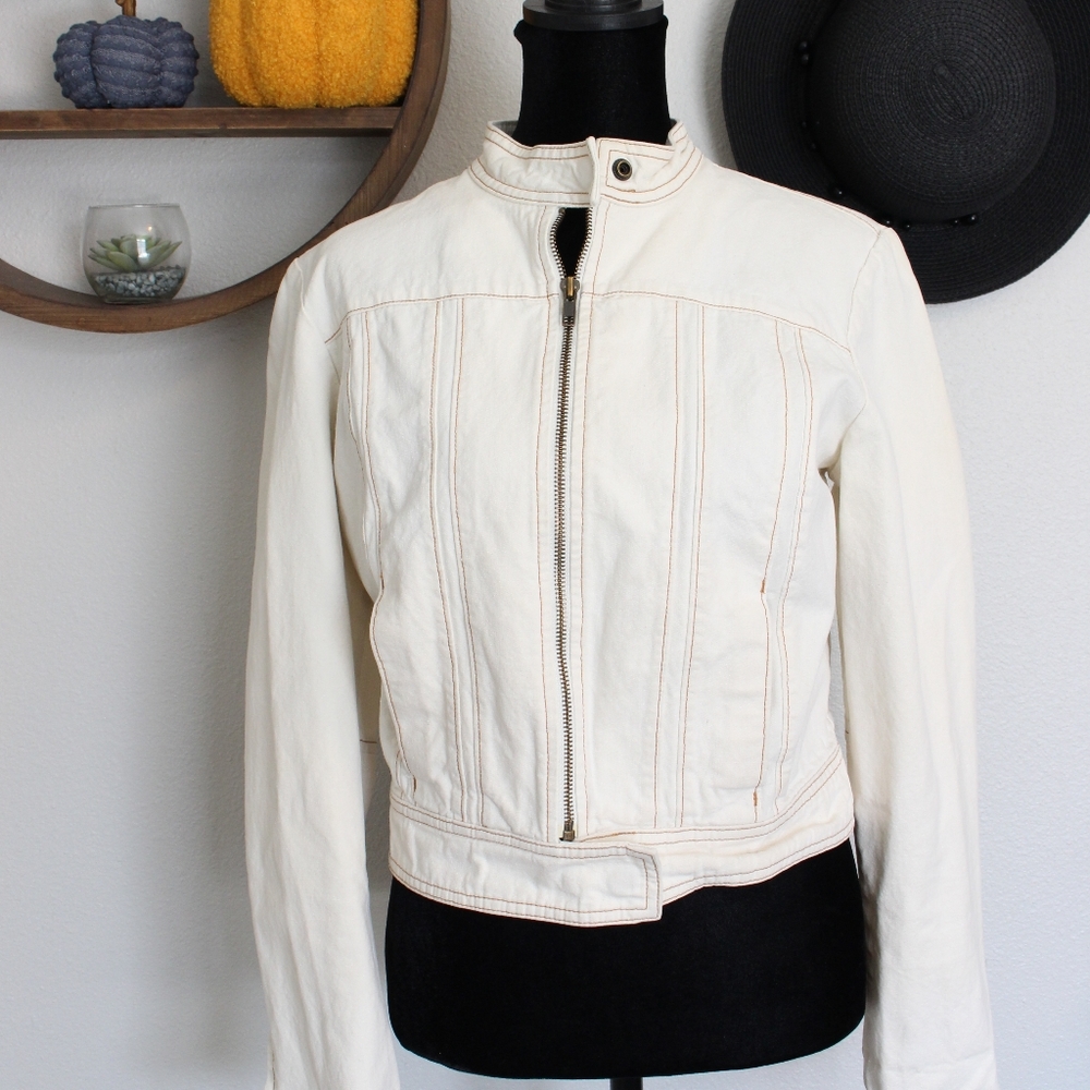 GAP Cream Denim Jacket